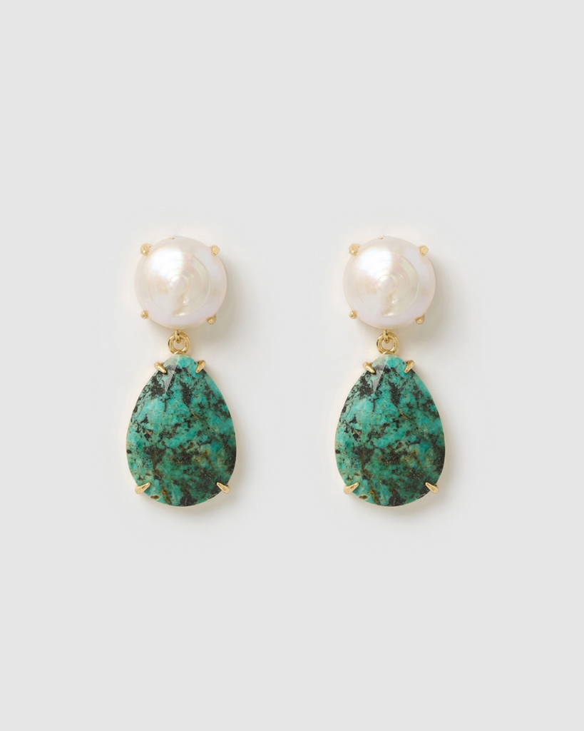 Miz Casa & Co Rey Earrings in Malachite