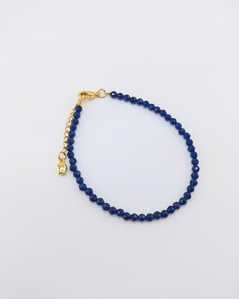 Miz Casa & Co Crystal Beaded Bracelet Stack Navy Multi Pearl
