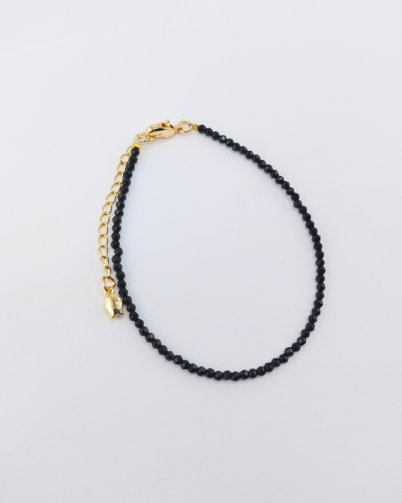 Miz Casa & Co Crystal Beaded Bracelet Stack Black Multi Pearl