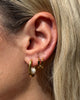 Miz Casa & Co Rosa Pearl Hoop Earrings Gold