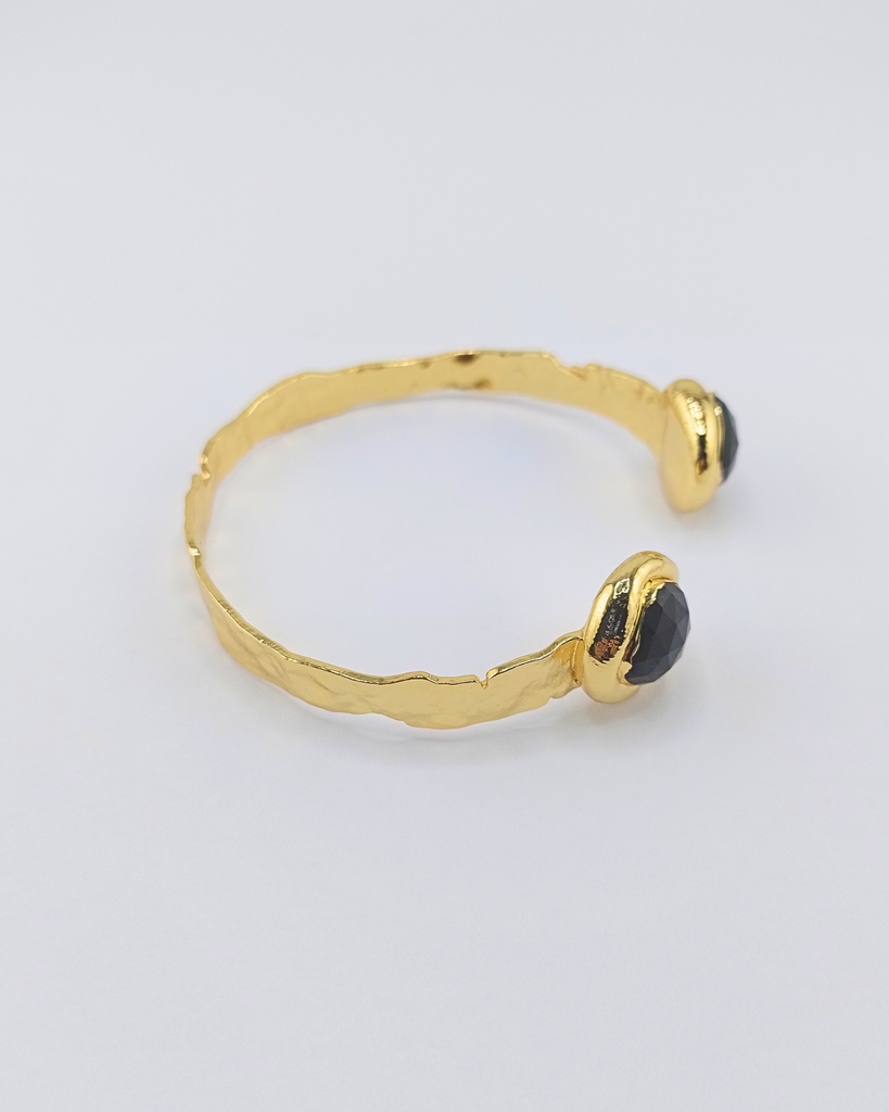 Miz Casa & Co Calyra Cuff Bracelet Gold Black