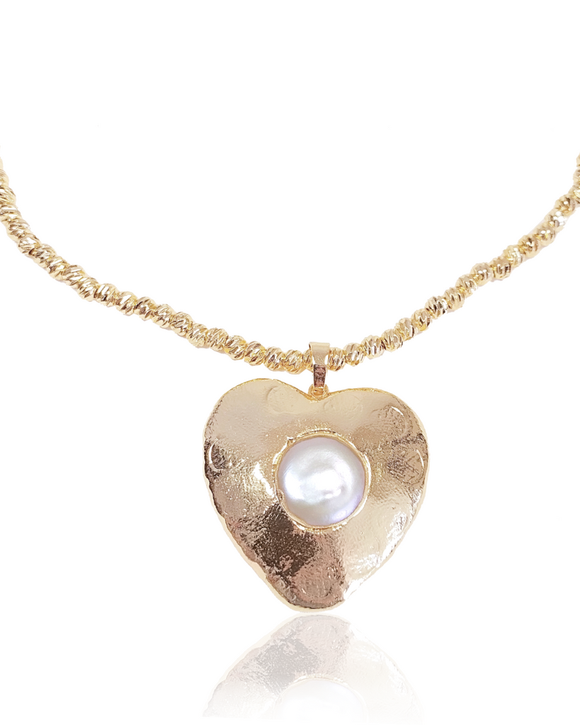 Miz Casa & Co Elaris Heart Necklace Clear Quartz
