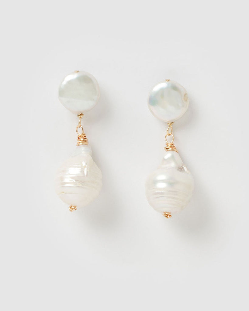 Miz Casa & Co Arianna Earrings Gold Pearl