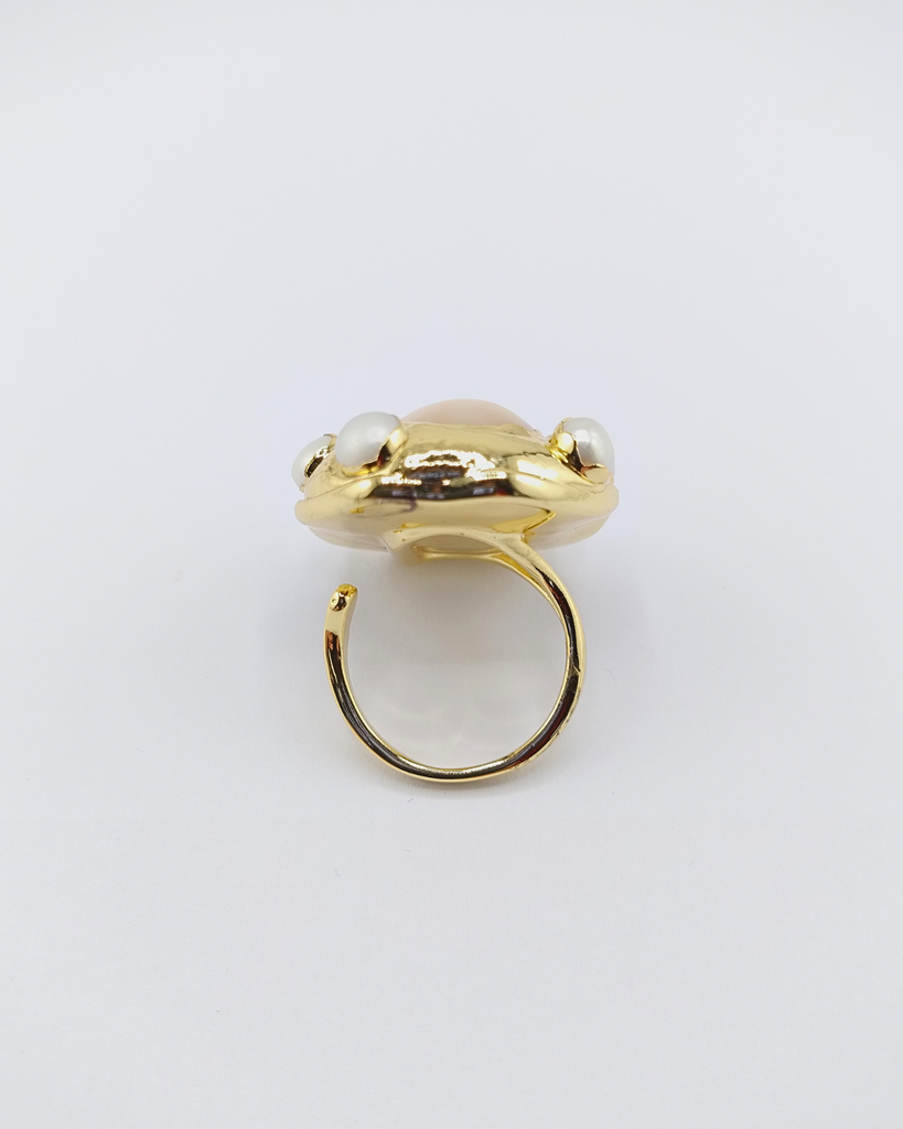 Miz Casa & Co Amy Ring Gold Pearl