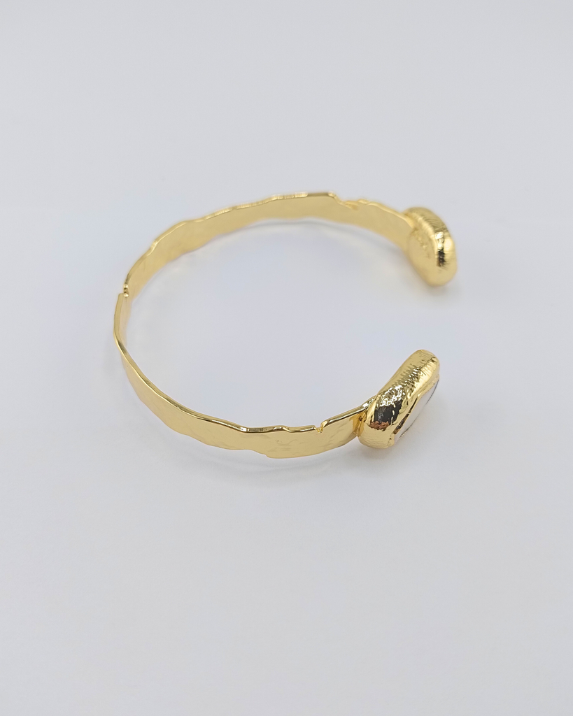 Miz Casa & Co Aven Cuff Bracelet Gold Pearl