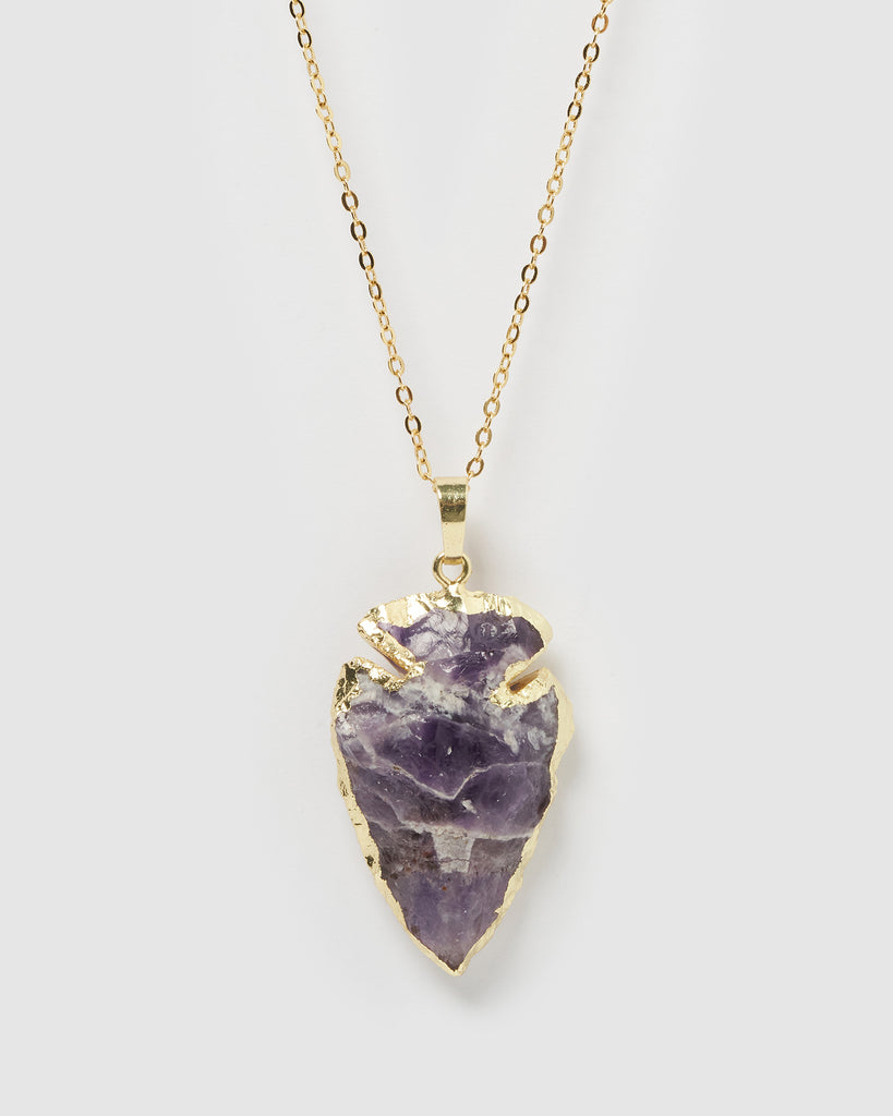 Miz Casa & Co Atlas Stone Necklace Amethyst
