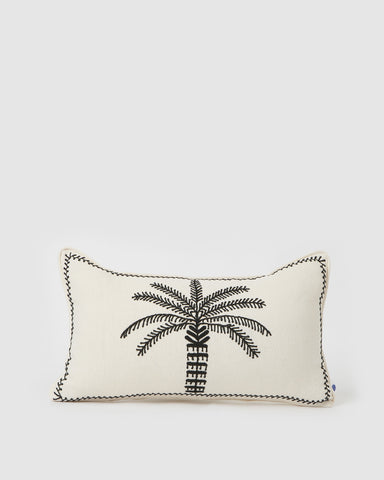 Miz Casa & Co Palm Pillow Case Black