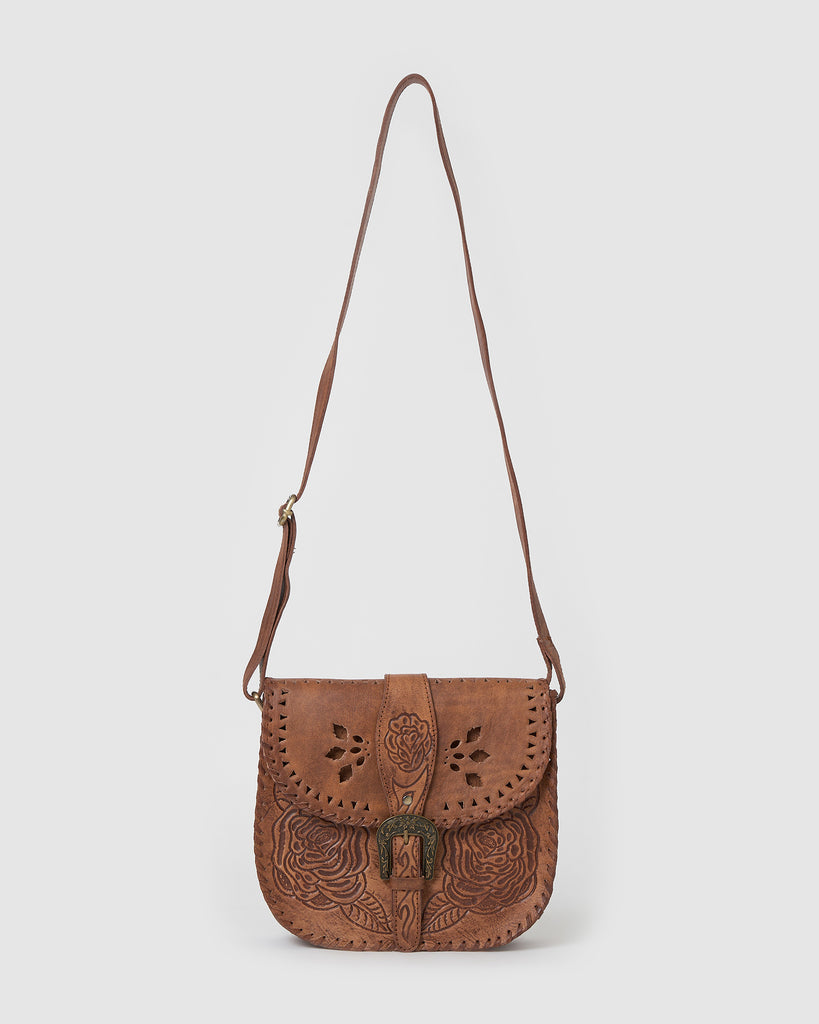 Miz Casa & Co Sage Crossbody Bag Brown