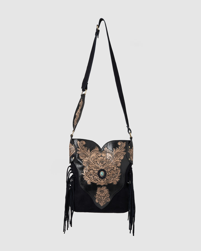Miz Casa & Co Aurora Crossbody Bag Black Cream
