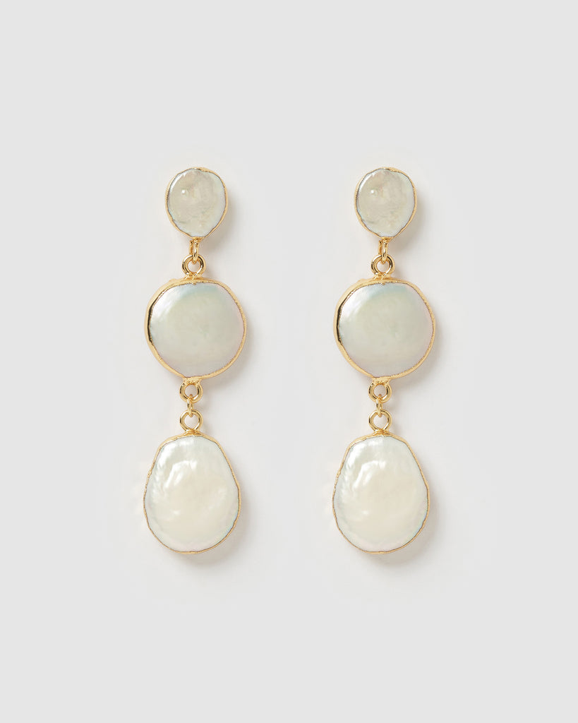 Miz Casa & Co Sydney Earrings Gold Pearl