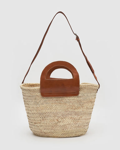 Miz Casa & Co Mini Bree Brown Basket Bag Brown