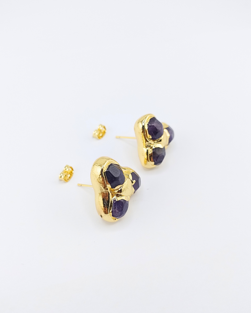 Miz Casa & Co Briallen Earrings Amethyst Gemstone