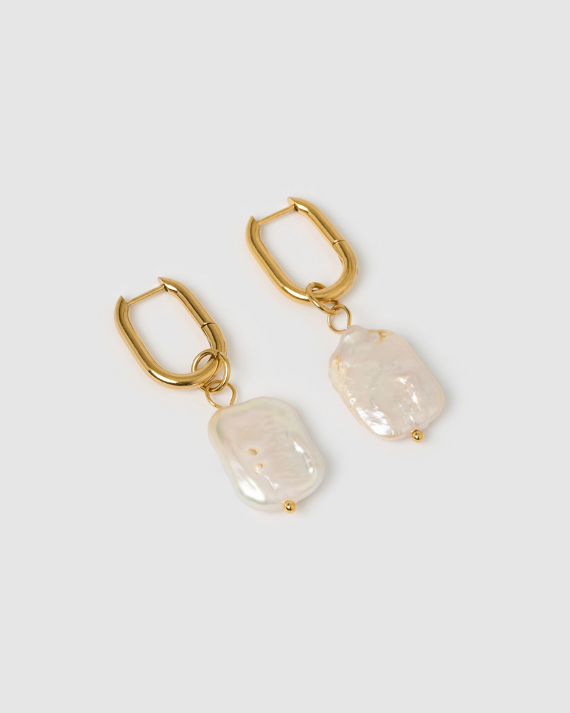 Miz Casa & Co Edith Hoop Earrings Gold