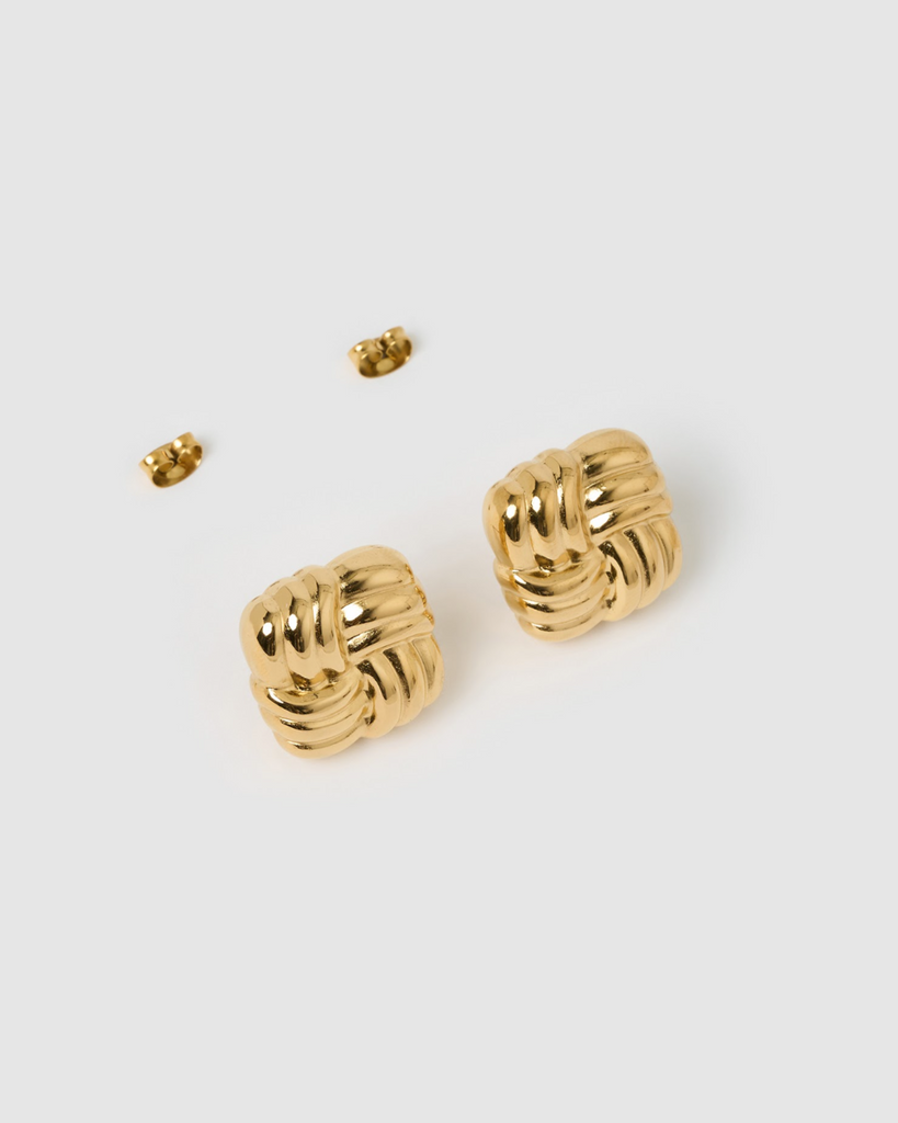 Miz Casa & Co Eleanor Stud Earrings Gold