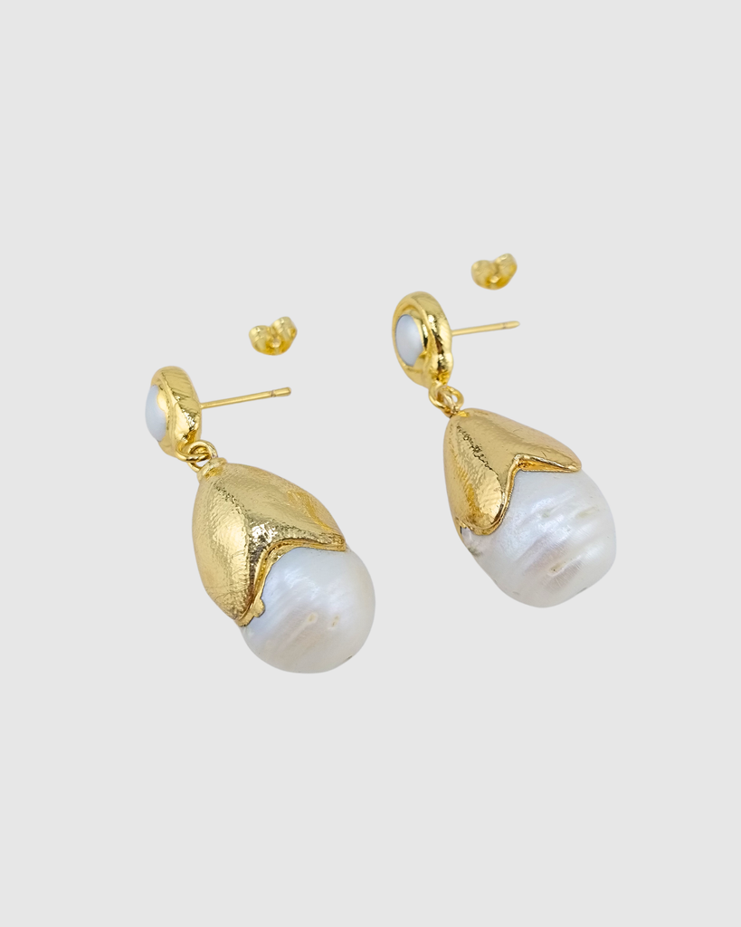 Miz Casa & Co Honey Drop Pearl Earrings