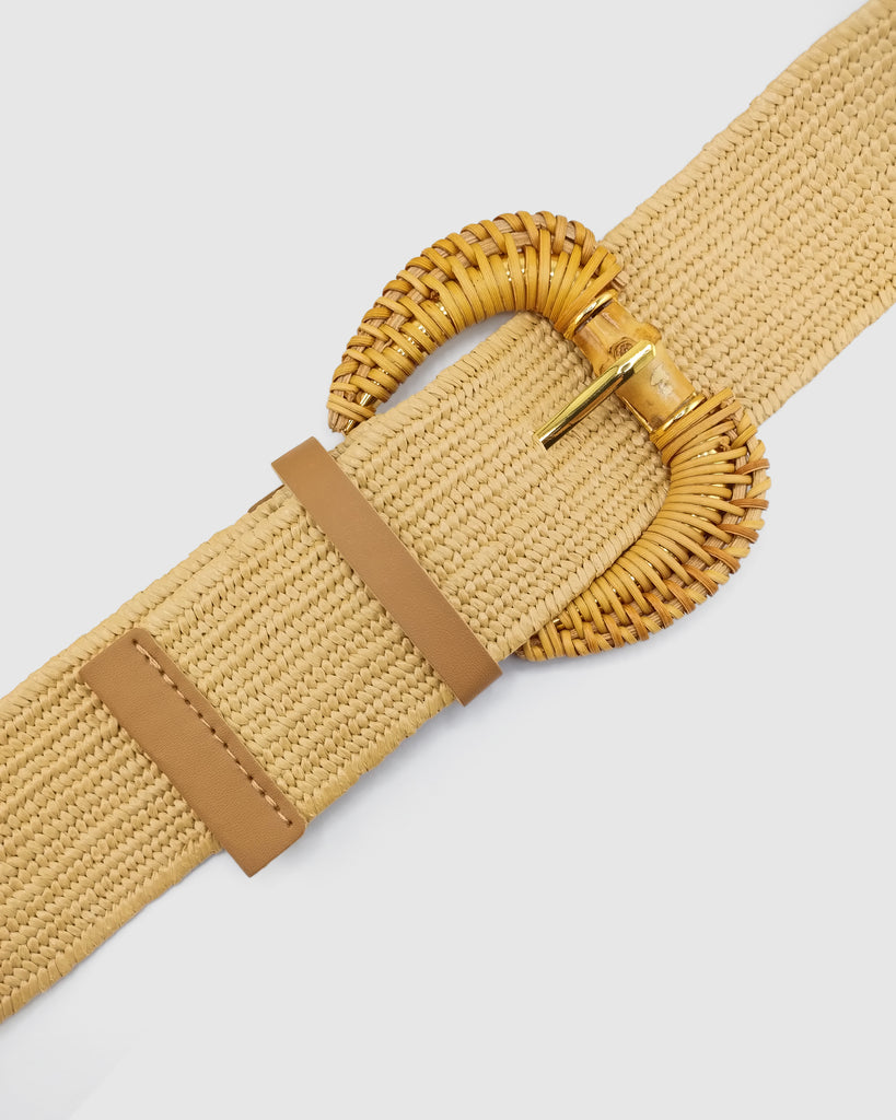 Miz Casa & Co Rattan Plain Woven Belt