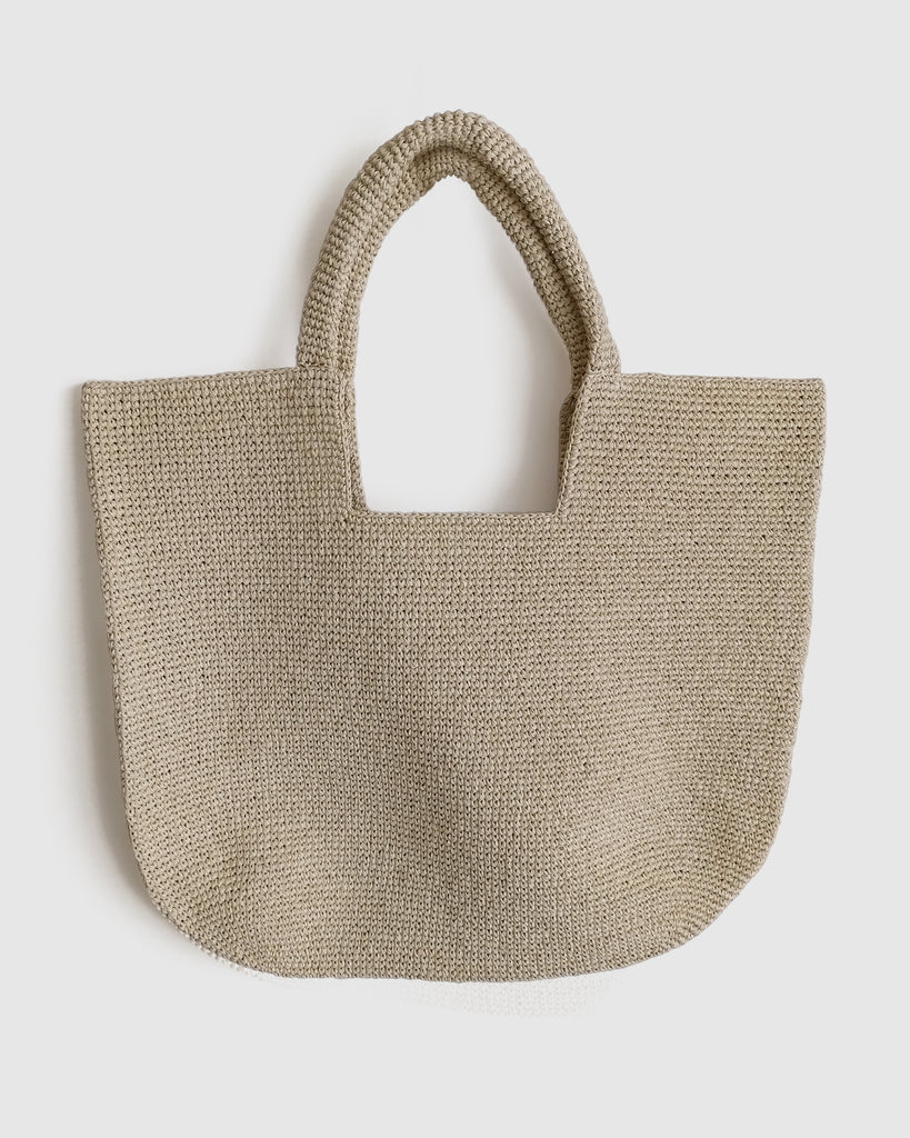 Miz Casa & Co Safira Woven Tote Bag Cream