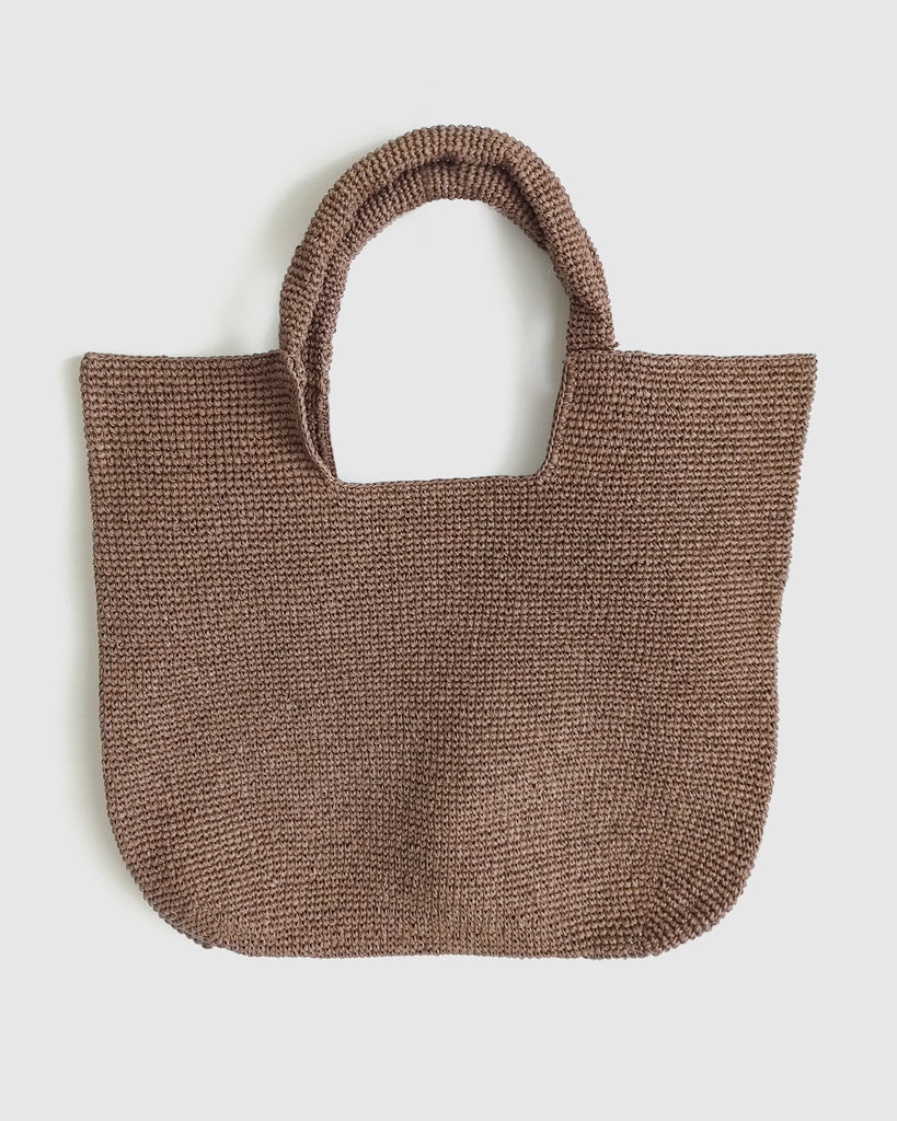 Miz Casa & Co Safira Woven Tote Bag Brown
