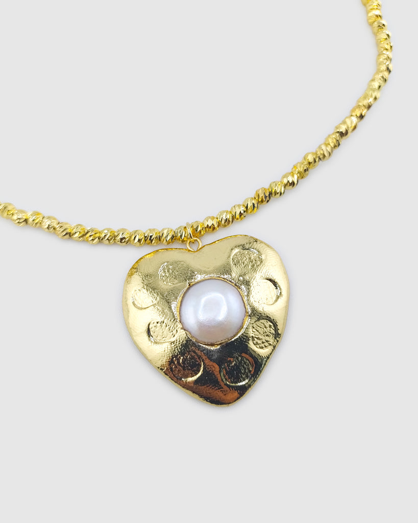 Miz Casa & Co Elaris Heart Necklace Clear Quartz