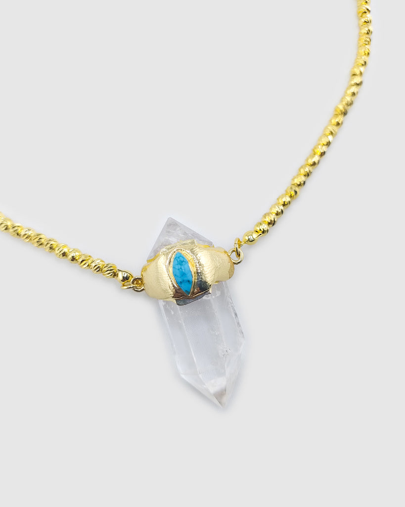 Miz Casa & Co Soraya Necklace Clear Quartz
