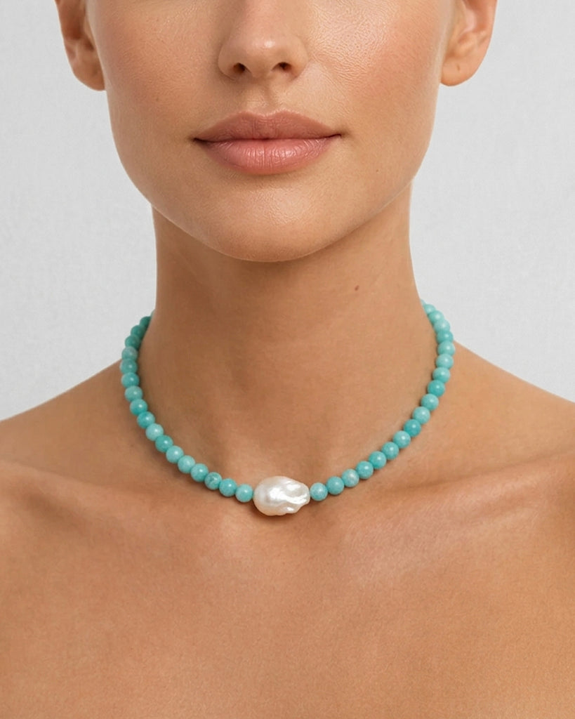 Miz Casa & Co Aster Necklace Turquoise