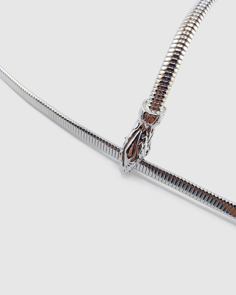 Miz Casa & Co Snake Chain Belt Silver