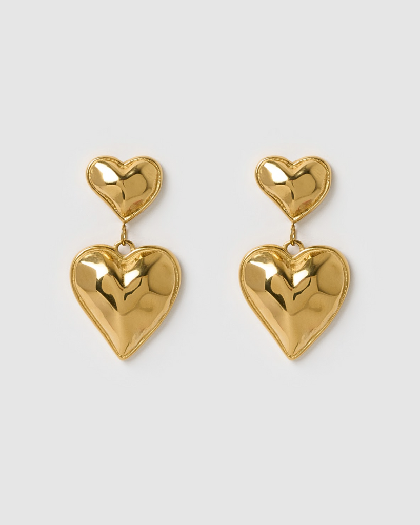 Miz Casa & Co Levana Heart Stud Earrings