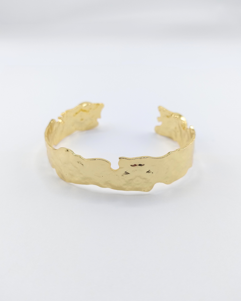 Miz Casa & Co Isolde Cuff Gold Blue druzy quartz