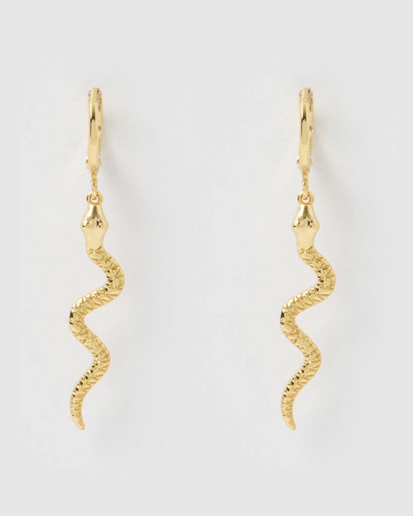 Miz Casa & Co Ivy Snake Earrings Gold