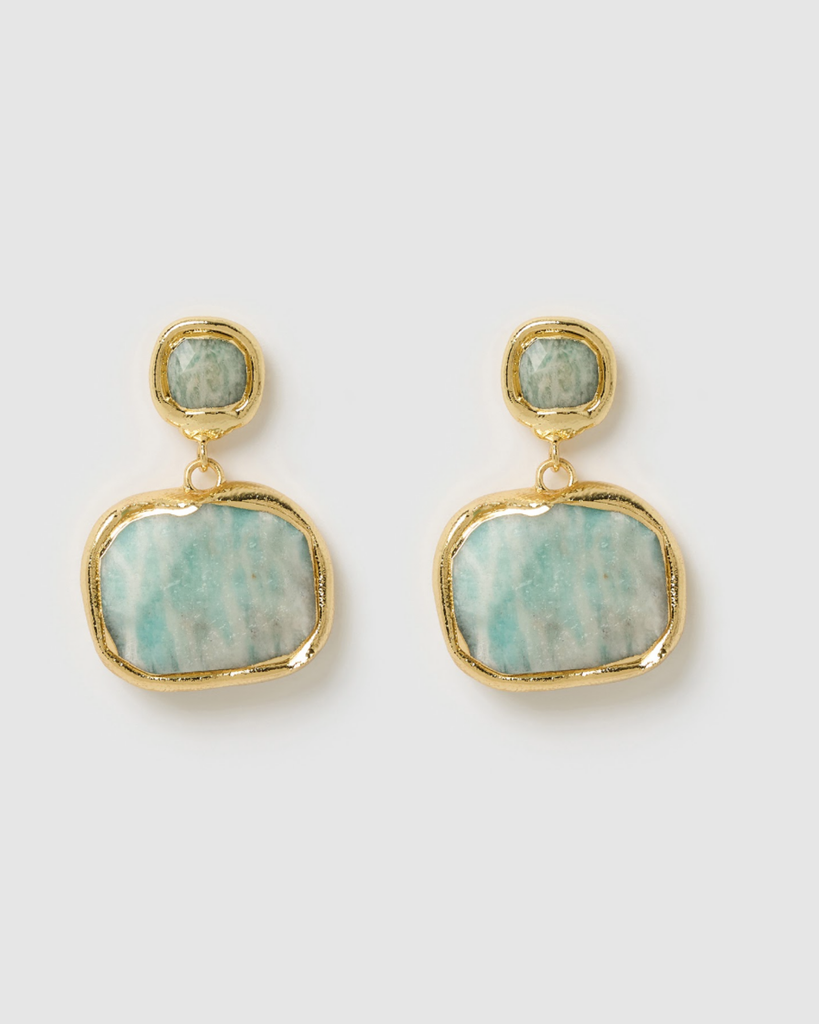 Miz Casa & Co Jovie Earrings in Jade Gold