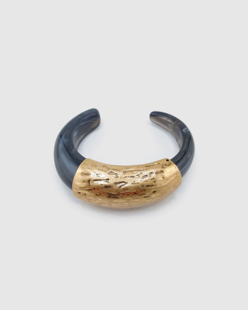 Miz Casa & Co Lune Cuff Bracelet Gold Black