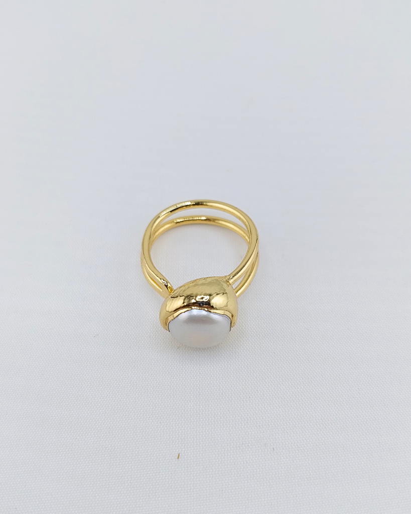 Miz Casa & Co Mel Ring Gold Pearl