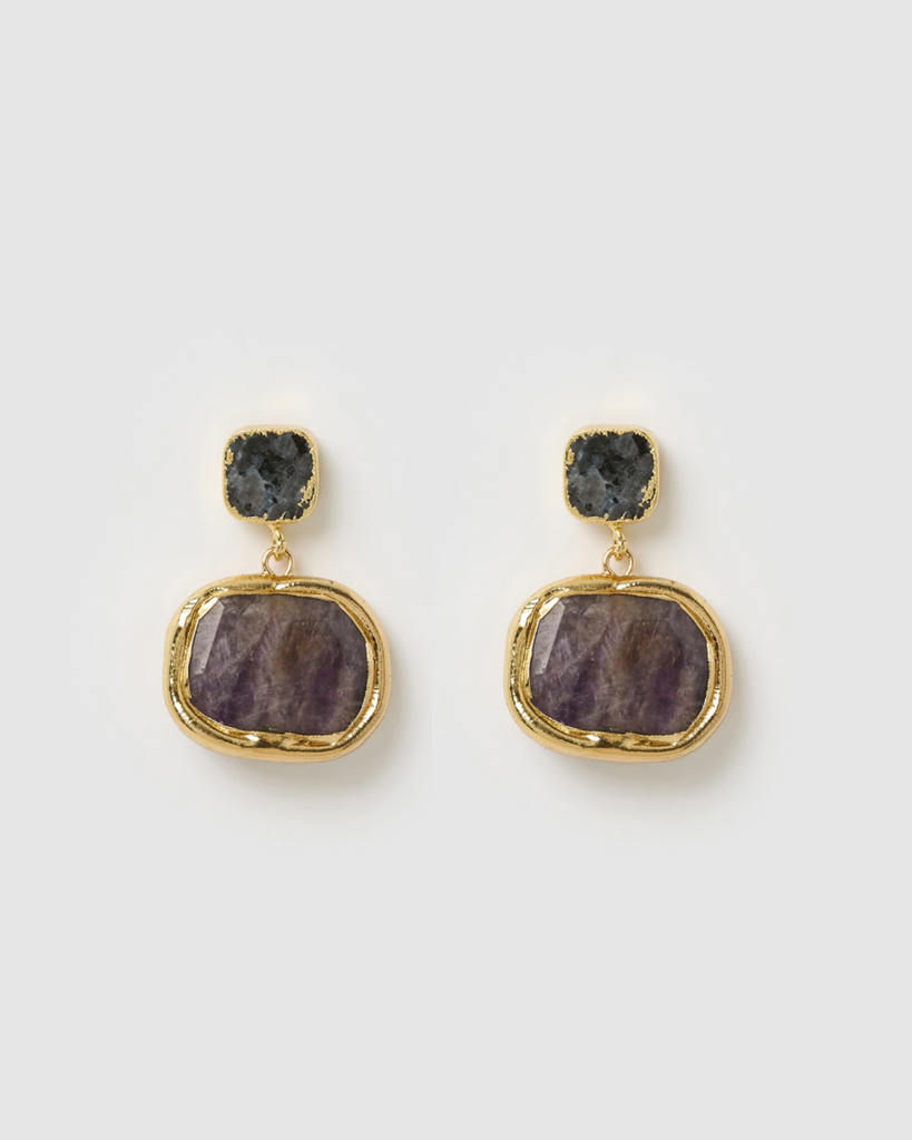 Miz Casa & Co Milena Earrings Amethyst