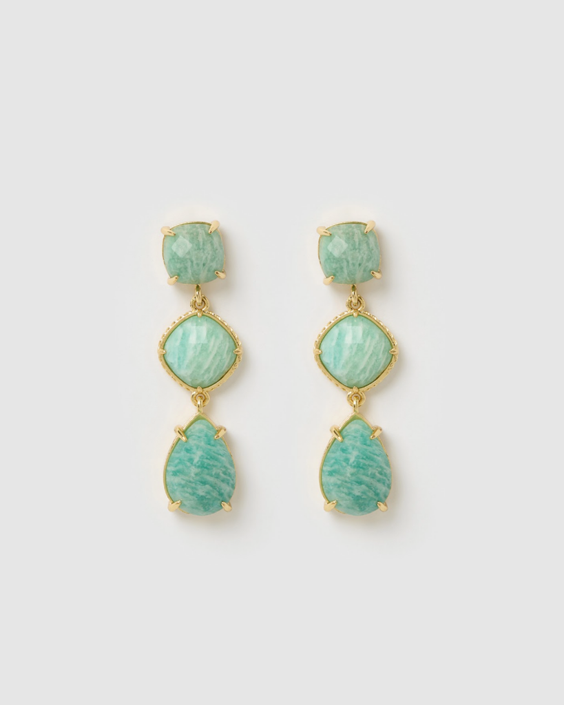 Miz Casa & Co Paloma Earrings Jade Gold