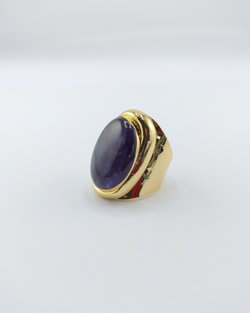 Miz Casa & Co Rivka Ring Gold Amethyst