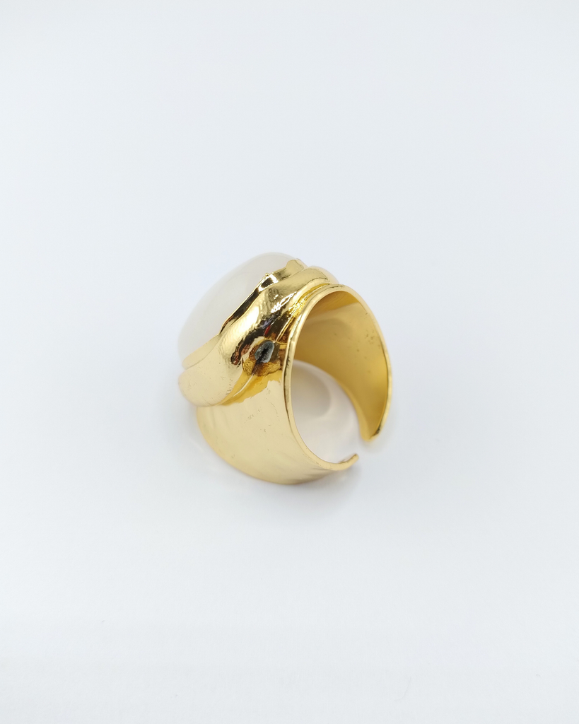 Miz Casa & Co Rivka Ring Gold Clear