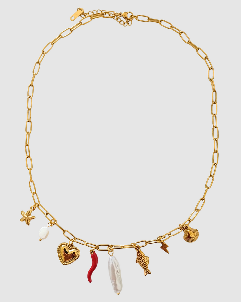 Miz Casa & Co Sabina Charm Necklace Gold