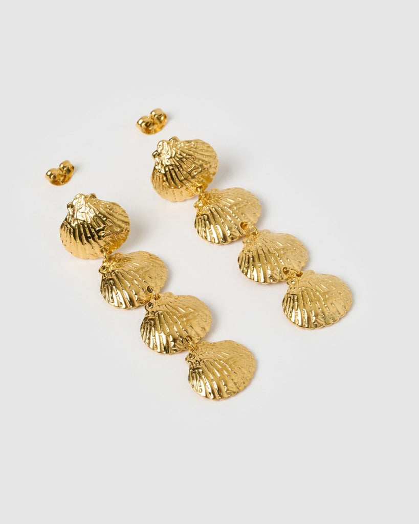 Miz Casa & Co Seria Shell Drop Stud Earrings