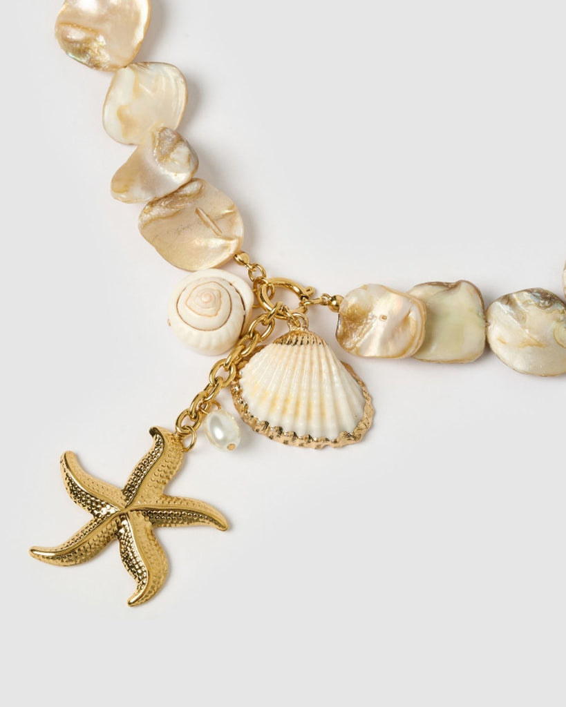 Miz Casa & Co Shella Necklace White