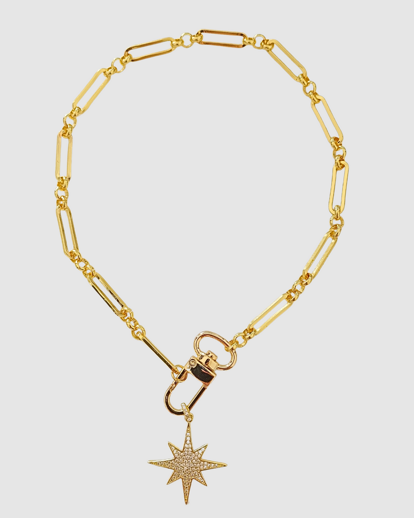Miz Casa & Co Viola Star Charm Necklace Gold