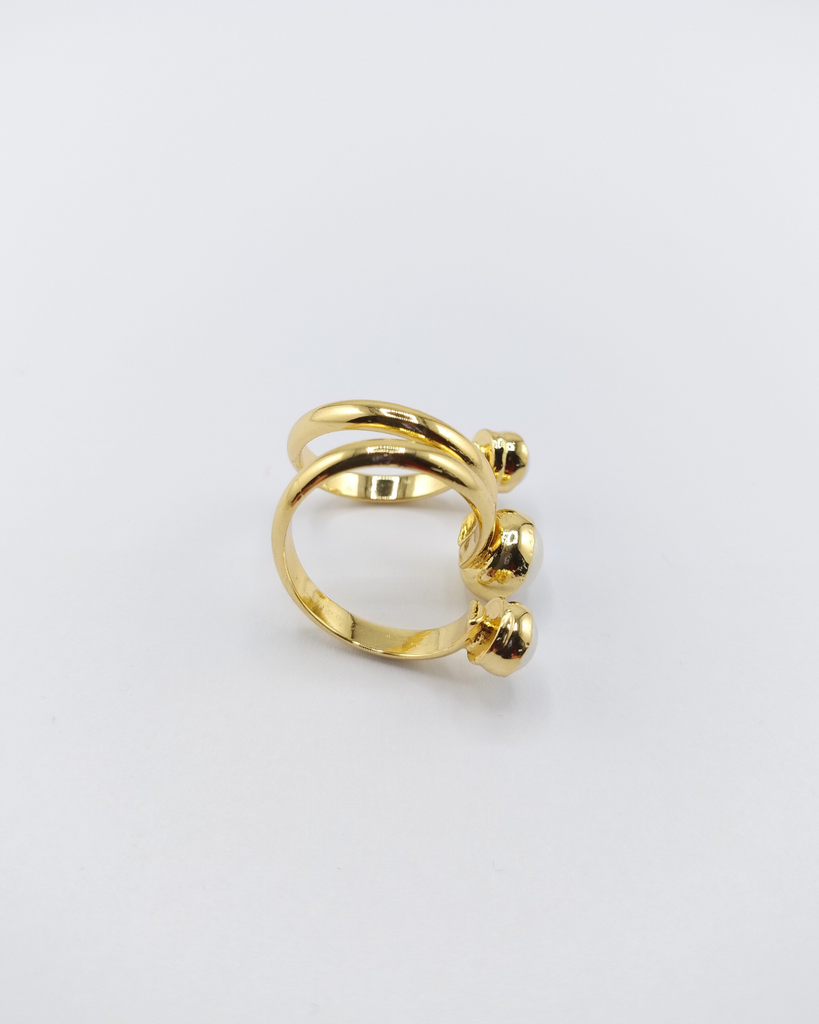 Miz Casa & Co Yasmin Ring Gold Pearl