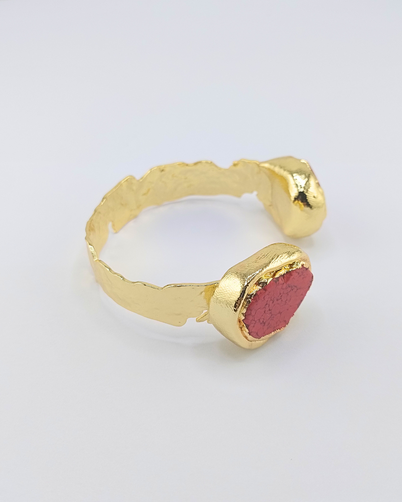 Miz Casa & Co Zemira Cuff Gold Red