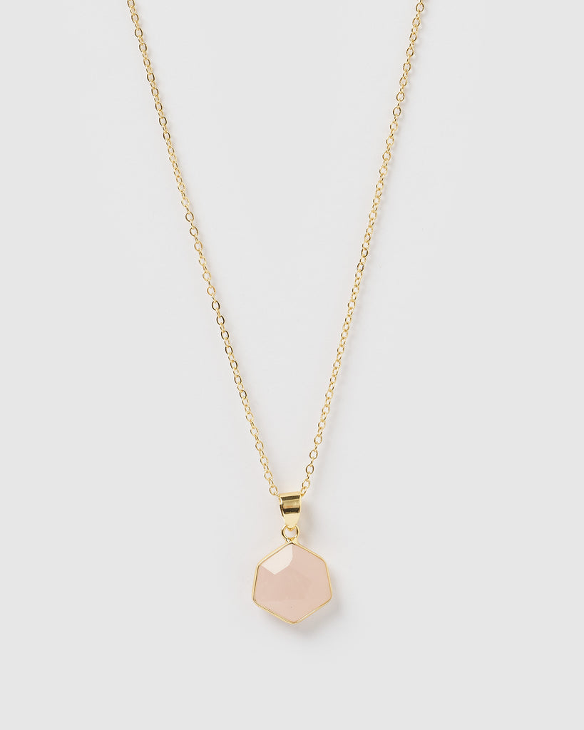 Miz Casa & Co Aurora Necklace Rose Quartz