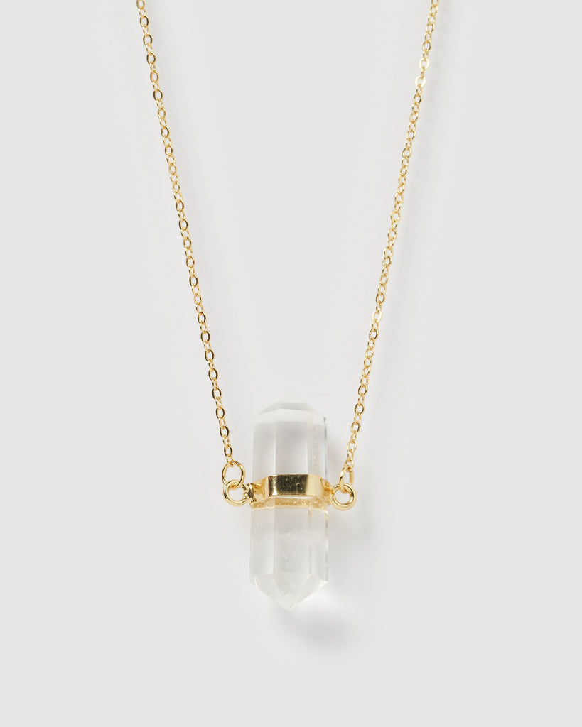 Miz Casa & Co Quinn Necklace Clear Quartz