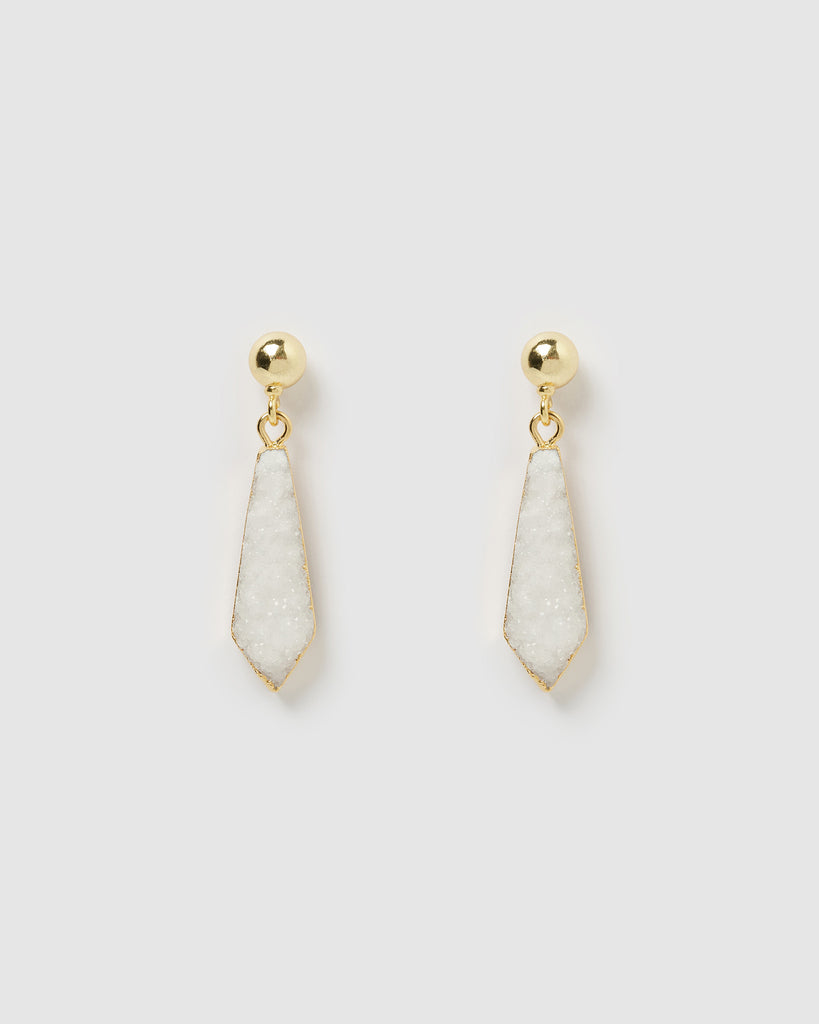 Miz Casa & Co Stella Earring White Druzy