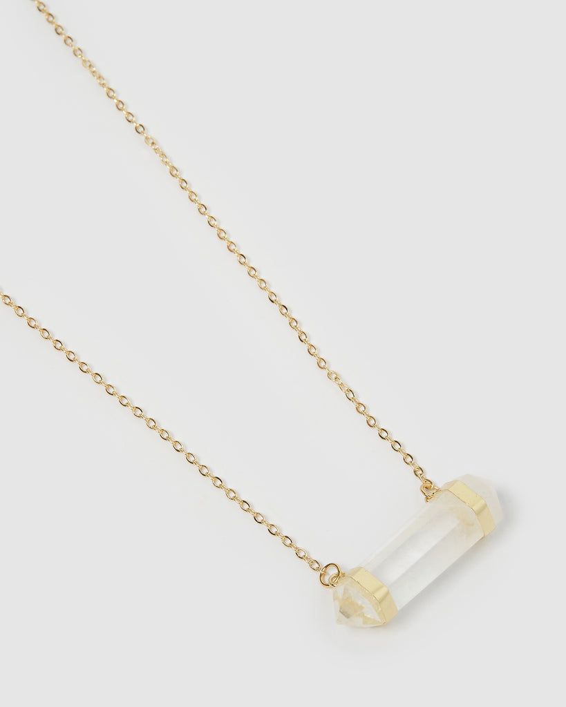 Miz Casa & Co April Necklace Clear Quartz