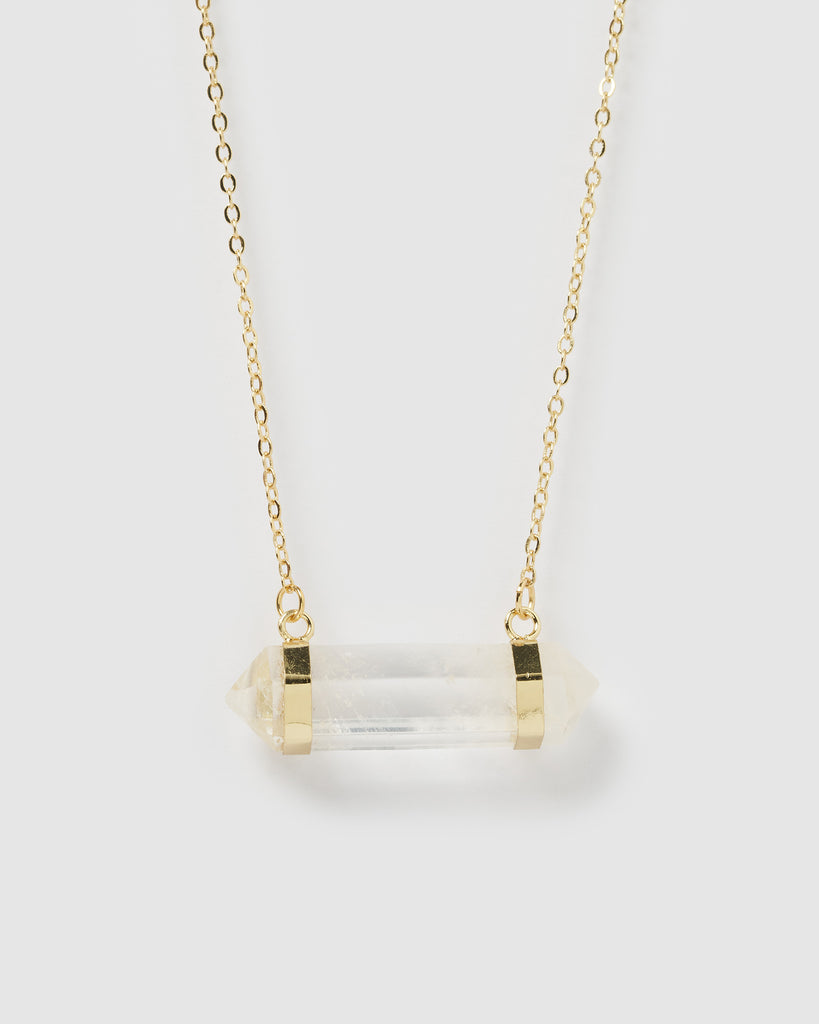 Miz Casa & Co April Necklace Clear Quartz