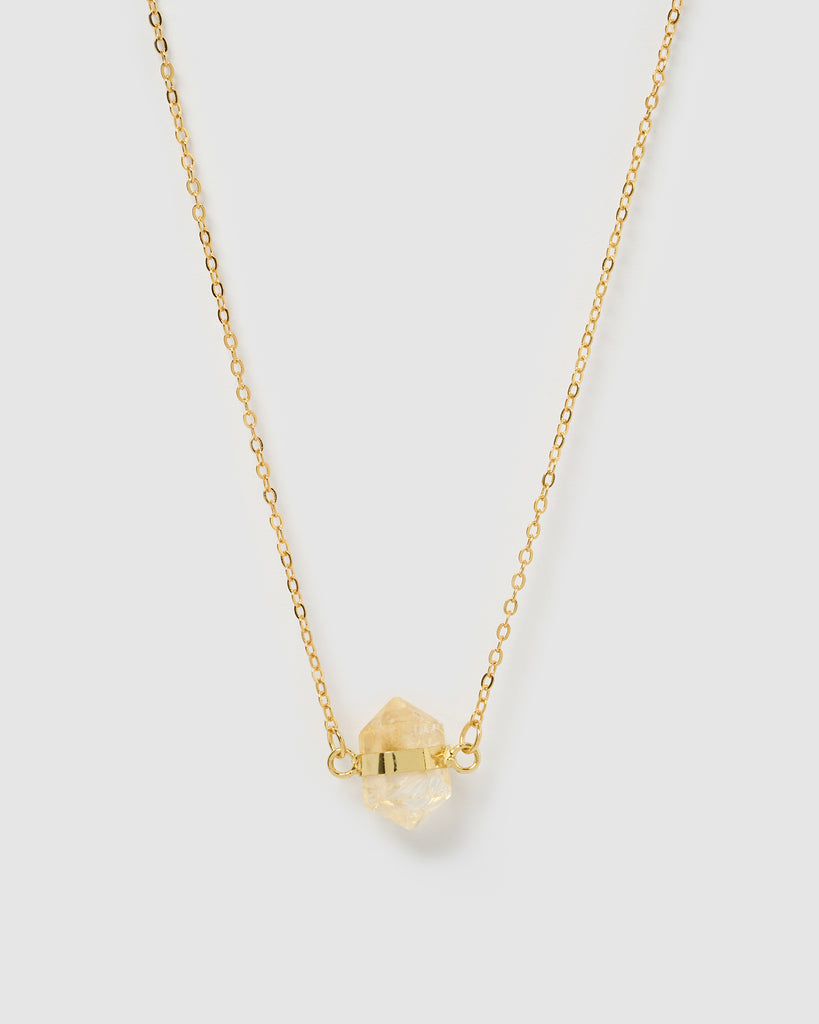 Miz Casa & Co Mini Avery Necklace Gold Citrine