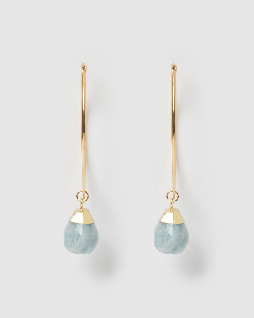 Miz Casa & Co Astrid Earrings Blue Agate