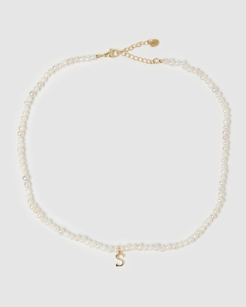 Miz Casa & Co Pearl Letter S Choker